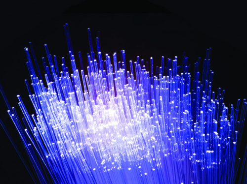 Glass Fibers in a Fiber Optic Cable