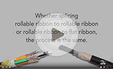 This video demonstrates how to fuse a Rollable Ribbon Fiber with a Flat Ribbon Fiber using an S123M12 FITEL Splicer
